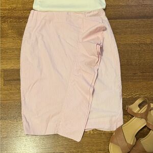 J. crew White & Pink Ruffled Women's Skirt. NWOT